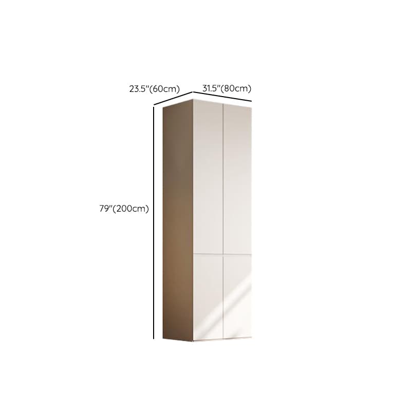 Chalk Modern Natural Wood Standalone Almirah with Soft Close Drawer, Interior Shelves, and Hanging Rod thumbnail 19