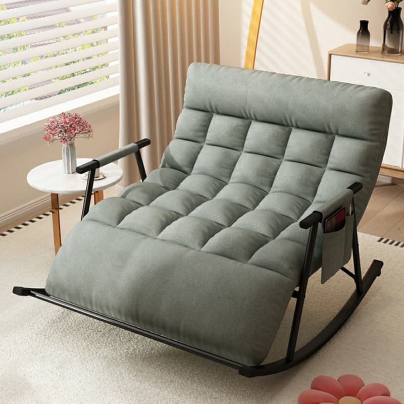 Stylish and Modern Upholstered Rocking Chair for Home Decor - Comfortable Seating with Track Arms thumbnail 9