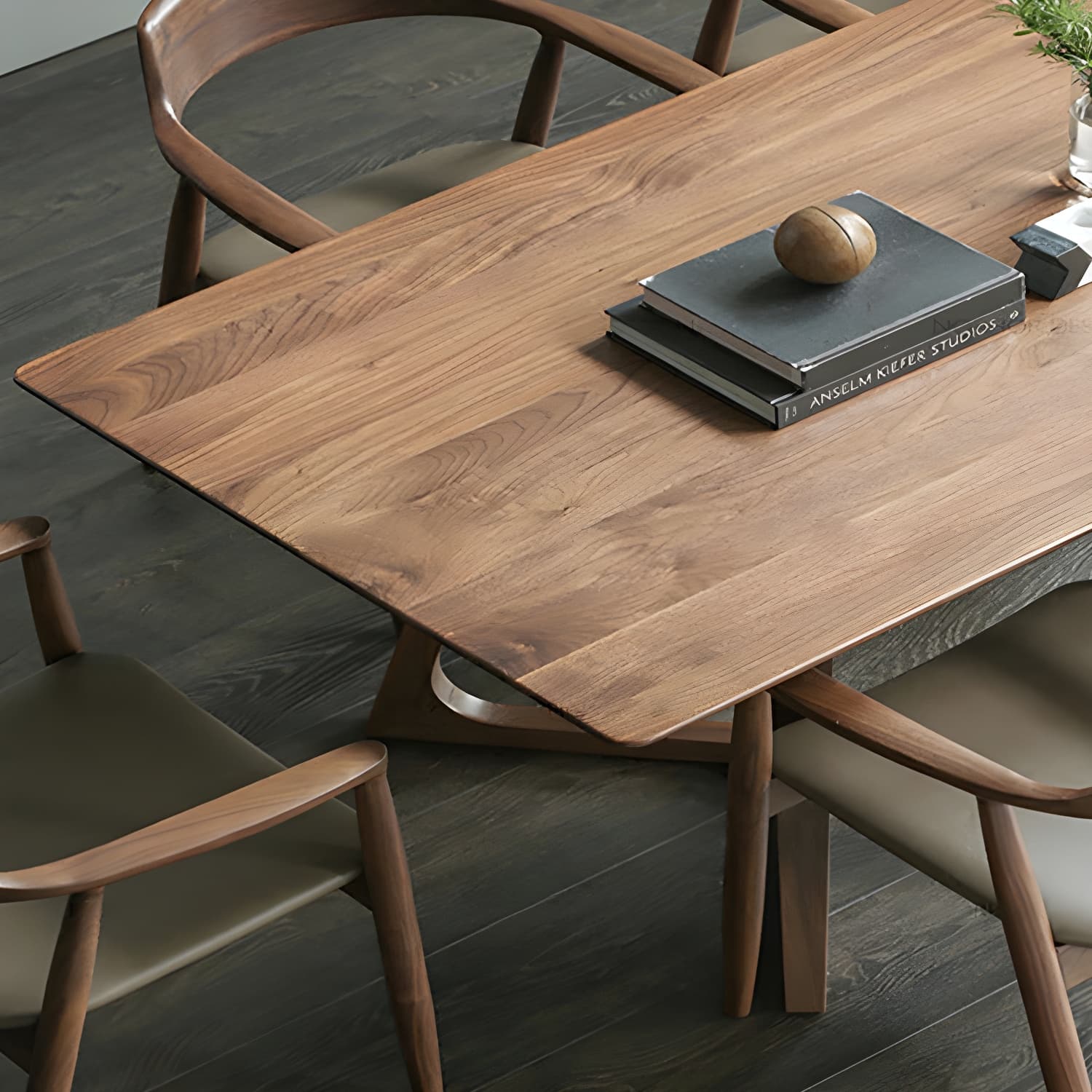Modern 1/2/4/5 Pieces Dining Set Solid Wood Double Pedestal Dinette Set thumbnail 7