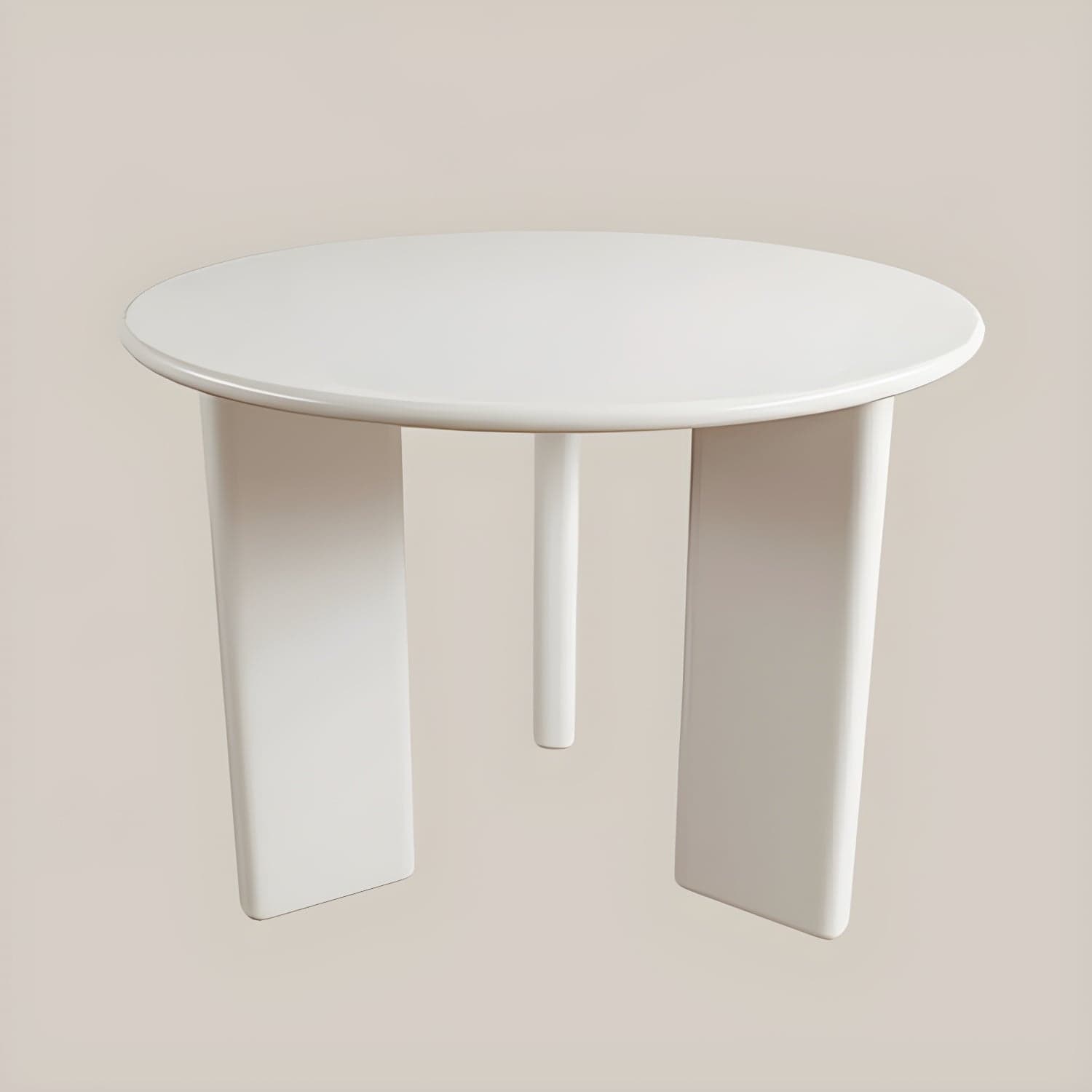 Scandinavian Round Wood Dining Table - Standard Height - Storage Not Included thumbnail 2
