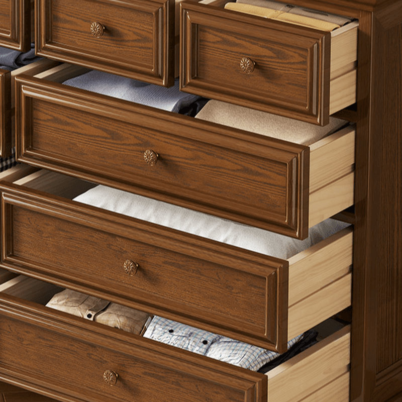 Trendy Raw Wood Console Dresser with 8/10/5 Drawers in Horizontal/Vertical Orientation thumbnail 6