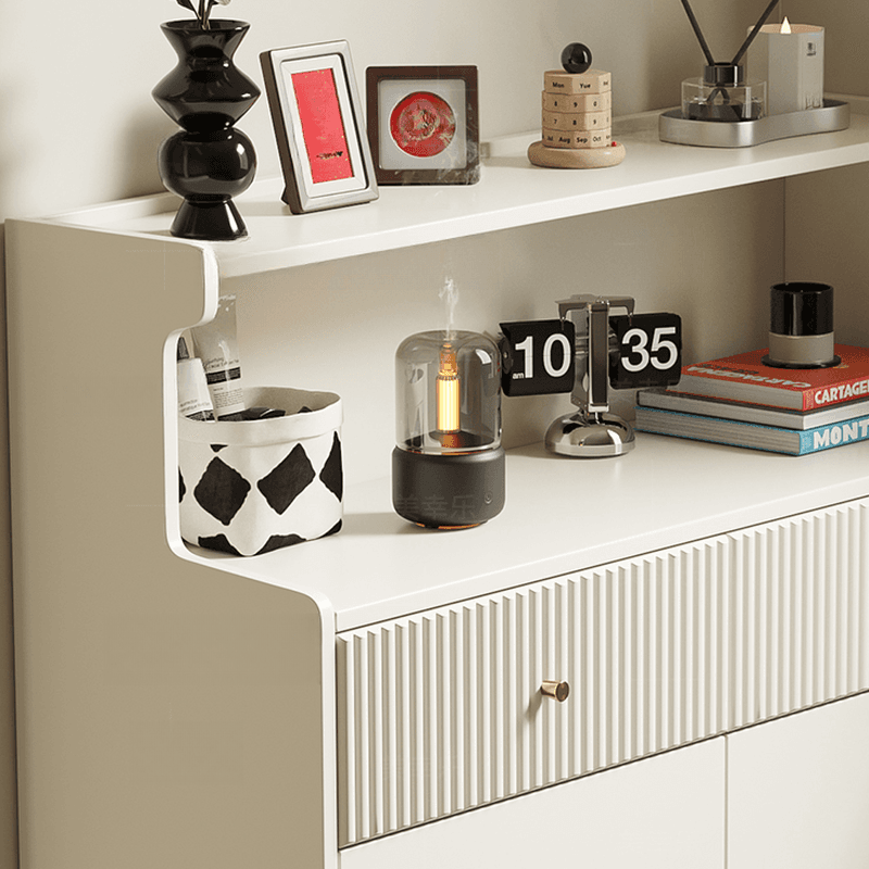 Chalk Casual Composite Wood Console Dresser/Bachelor Chest with Shelves, 8 Drawers/4 Drawers, Vertical Orientation thumbnail 5