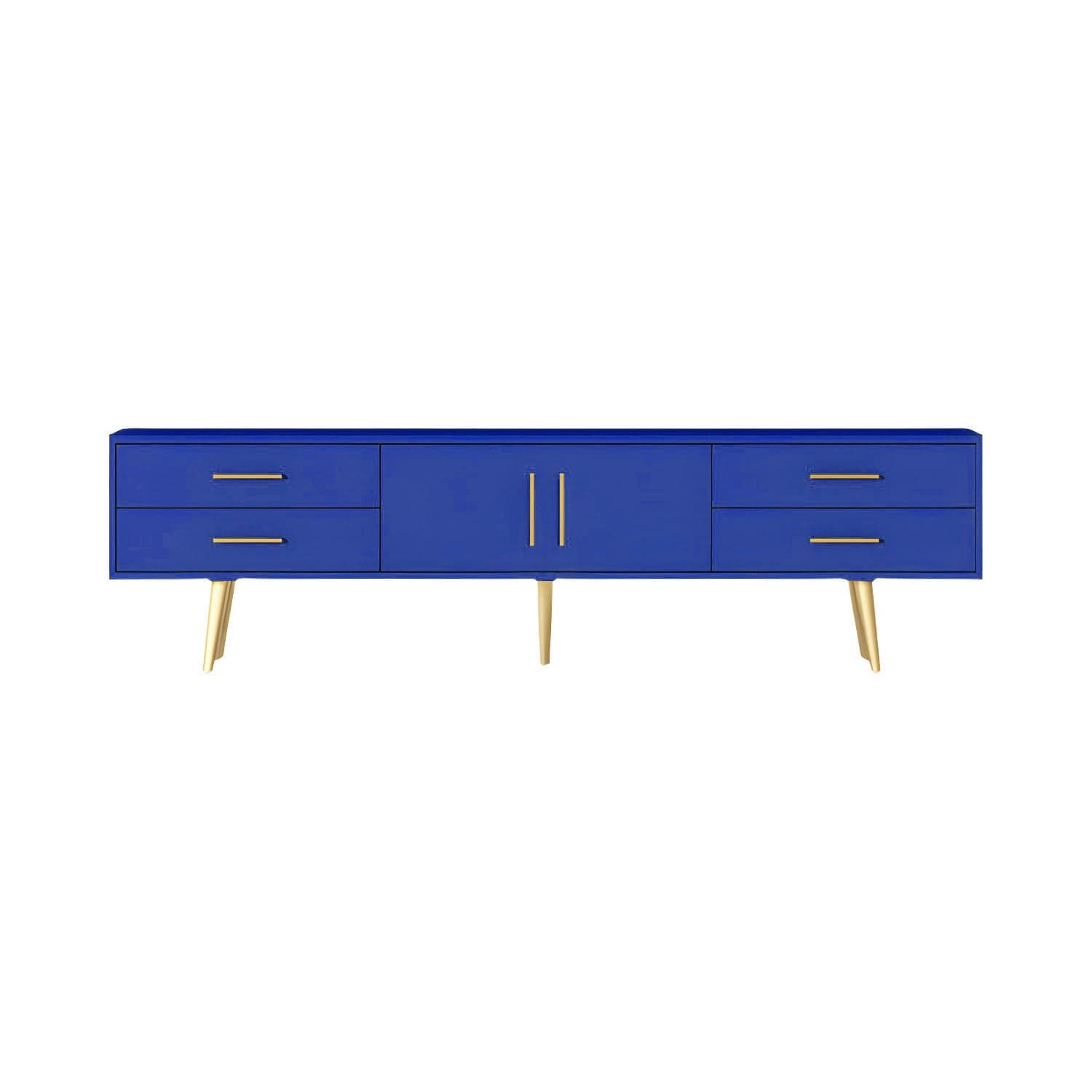 Scandinavian Engineered Wood TV Media Stand Matte Finish Media Console with Drawers thumbnail 10