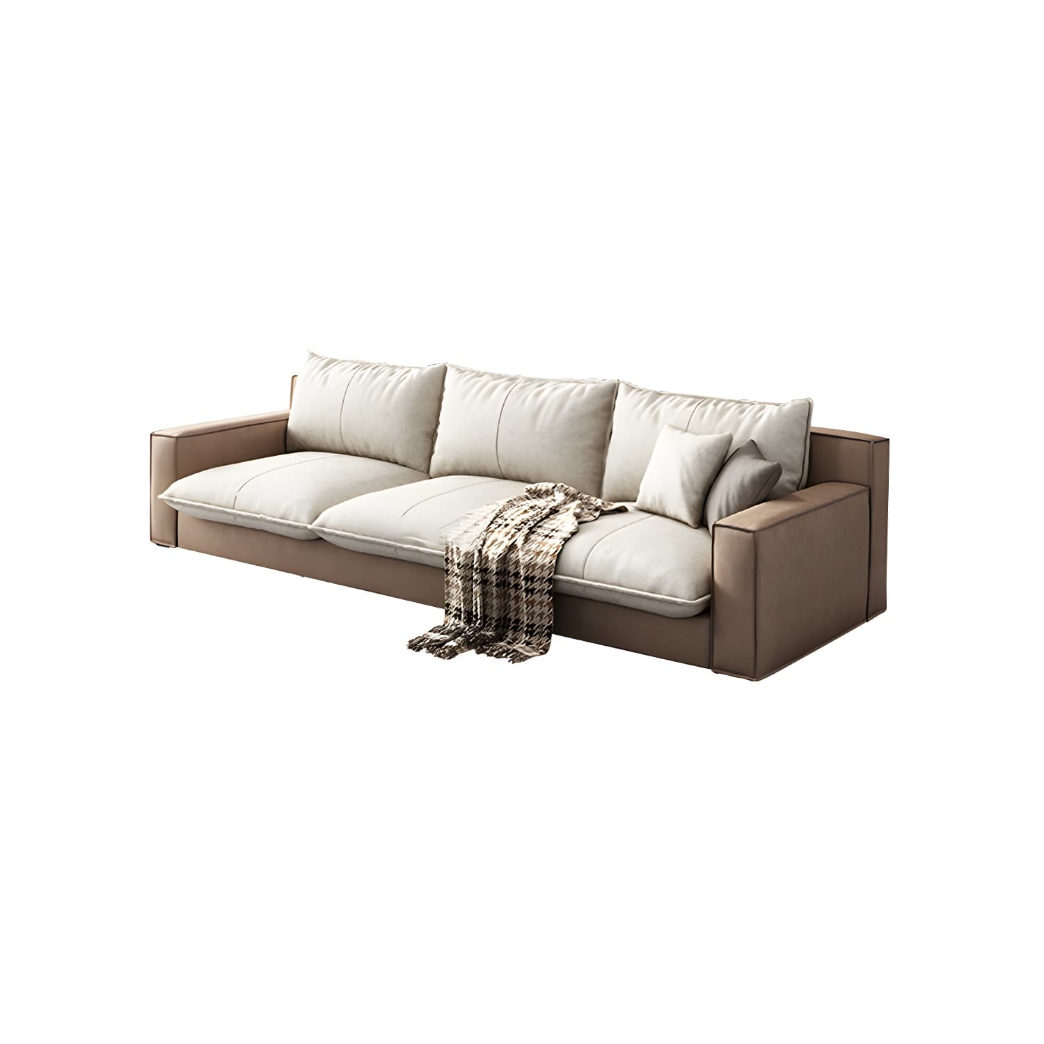 Assembled Living Room Square Arm Modular Contemporary Sofa & Chaise thumbnail 6