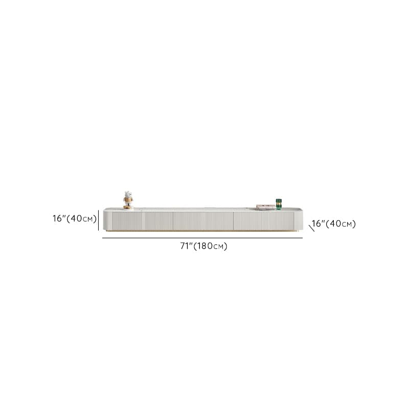 Simple Chalk Sintered Stone Rectangular TV Stand with 6-Drawer/4 Drawers/3-Drawer & Cable Management thumbnail 6