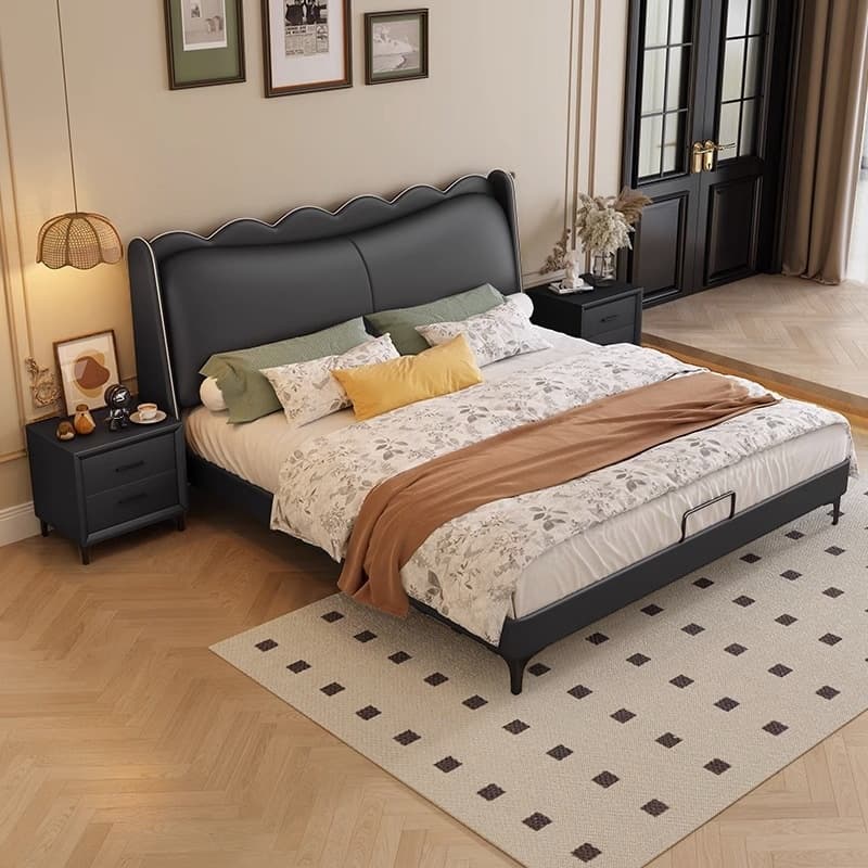 Solid Color Storage Bed/Platform Bed with 2 Drawers in Pine Wood for Living Room thumbnail 3
