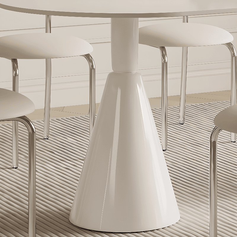 Simplistic Dining Table with Chalk Stone Top, Fixed Table, Seats 4 to 8, Scratch-immune thumbnail 12