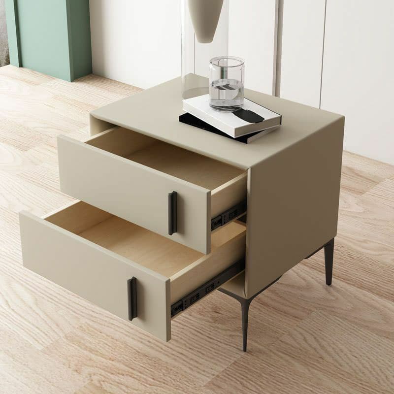 Trendy Multi Color Pu Drawer Storage Nightstand with 2 Drawers & Leg thumbnail 8
