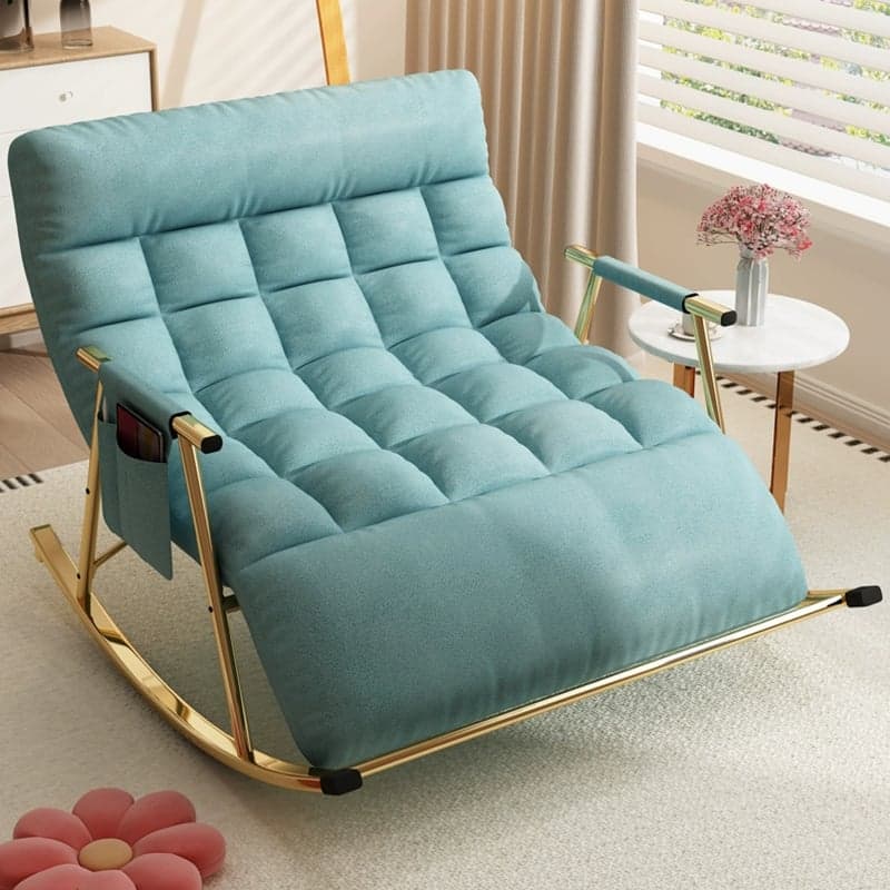 Stylish and Modern Upholstered Rocking Chair for Home Decor - Comfortable Seating with Track Arms thumbnail 1