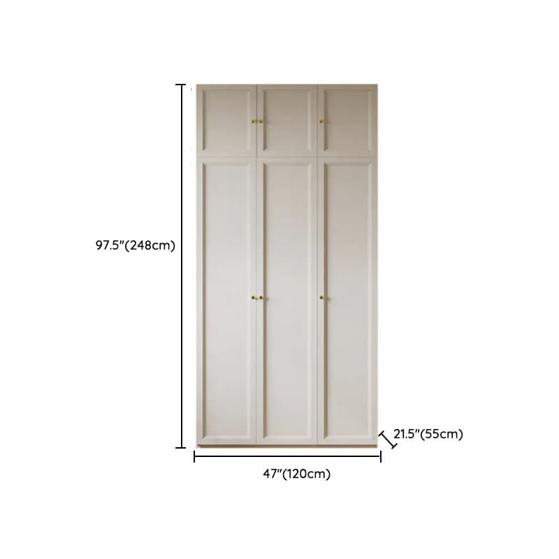 Chalk Modish Self-supporting Cabinet Armoire with Soft Close Drawer, Soft Close Door, and Hinged Hanging Rod thumbnail 19