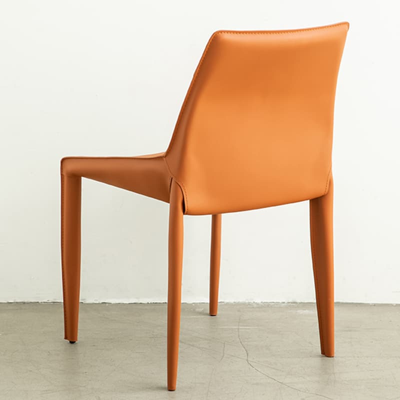 Modern Leather Armless Side Chair with Solid Back - Easy-Care, Warranty thumbnail 19