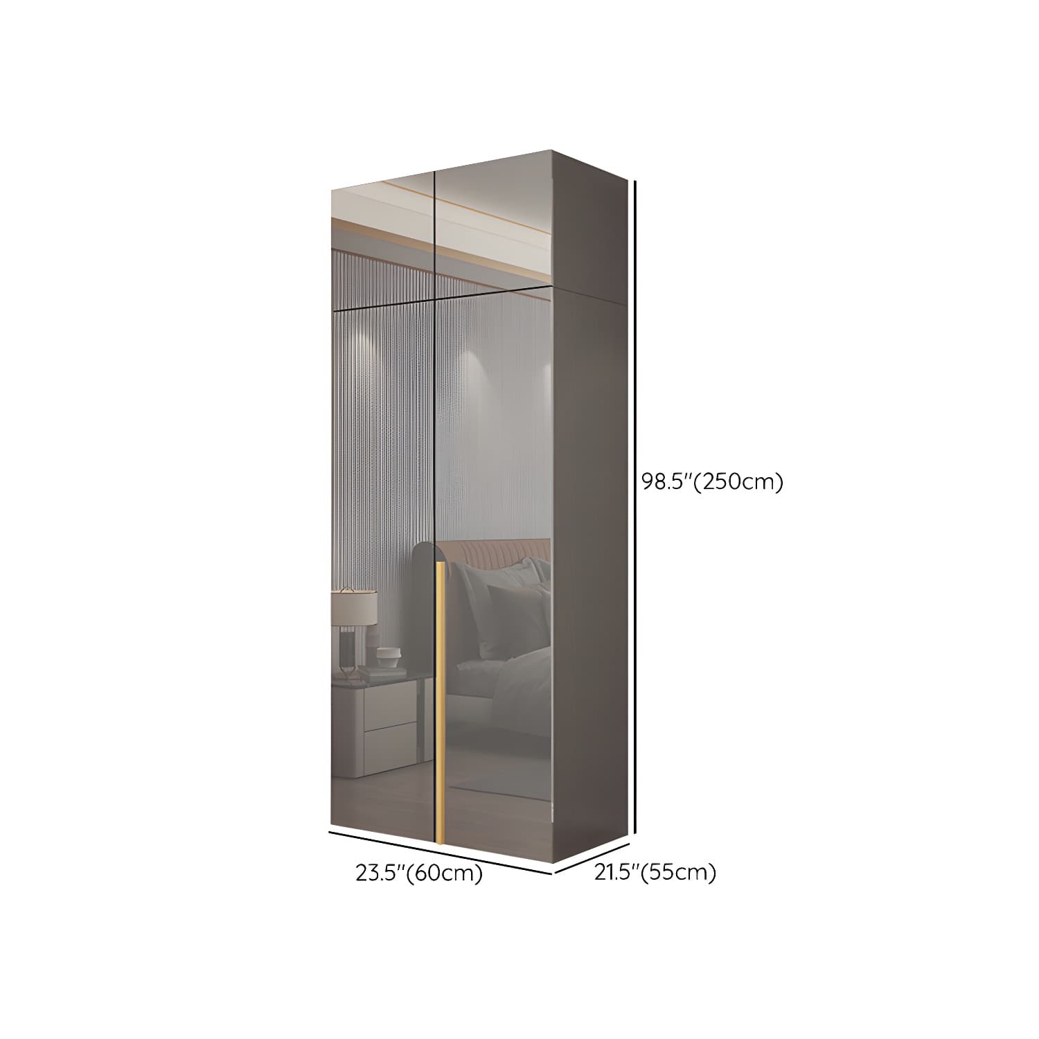 Engineered Wood Wardrobe Closet with Shelves Modern Wardrobe Cabinet for Home thumbnail 16