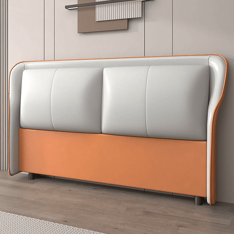 Trendy Wingback Headboard in Natural Wood with No Distressing, Rectangle Shape for Full/Queen Bed, Featuring Sponge Upholstery and Standard Height thumbnail 7