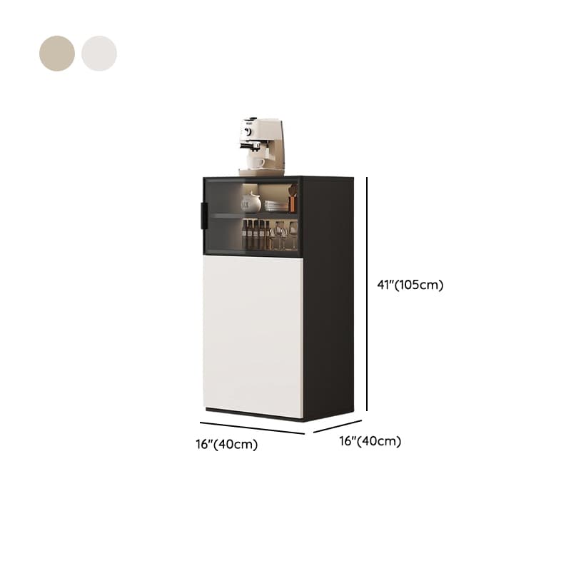 Modern Sideboard with Cupboard in Narrow/Standard/Wide Sizes, Larder Storage, Manufactured Wood Countertop, Glazed Door, and Alterable Shelf thumbnail 8