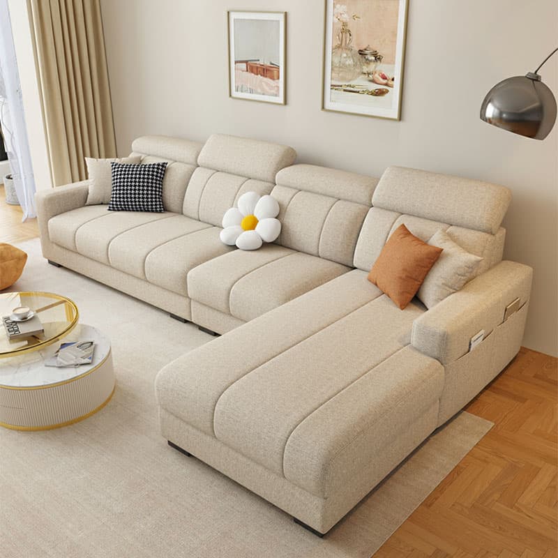 Modern Style L-Shape Sofa Recliner with Storage and Recessed Arm thumbnail 15