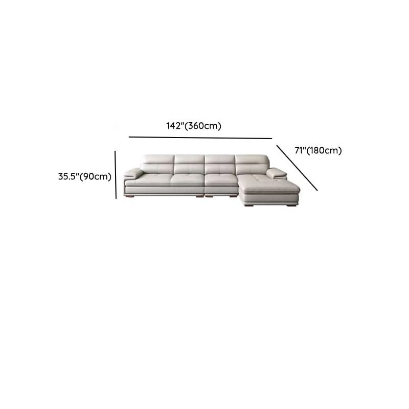 Versatile Straight/L-Shape White Sofa/Sofa Recliner with Horizontal/Right Hand Facing Orientation thumbnail 19