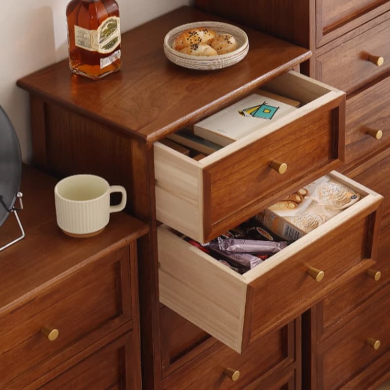 Trendy Cocoa/White/Lemon Color Lumber Rectangle Decorative Cabinet with 6 Drawers/5 Drawers/4 Drawers thumbnail 11