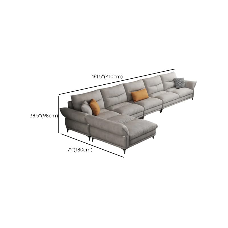 L-Shape/Straight Reversible/Horizontal Sofa Chaise/Sofa with Natural Wood Frame for Seats 5 thumbnail 22