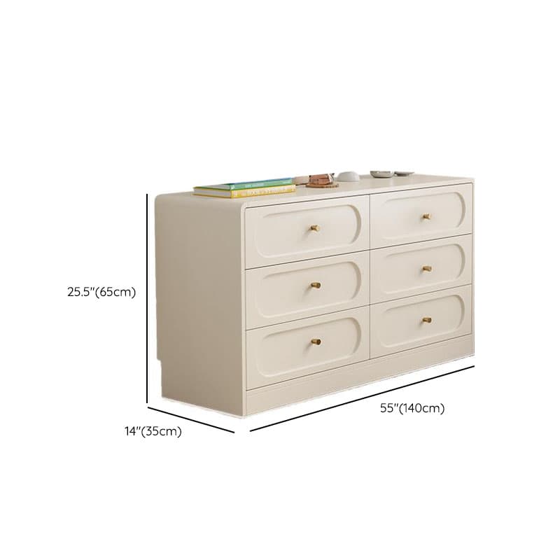 Chalk Casual Composite Wood Console Dresser with 9/6 Drawers in Horizontal Design thumbnail 15