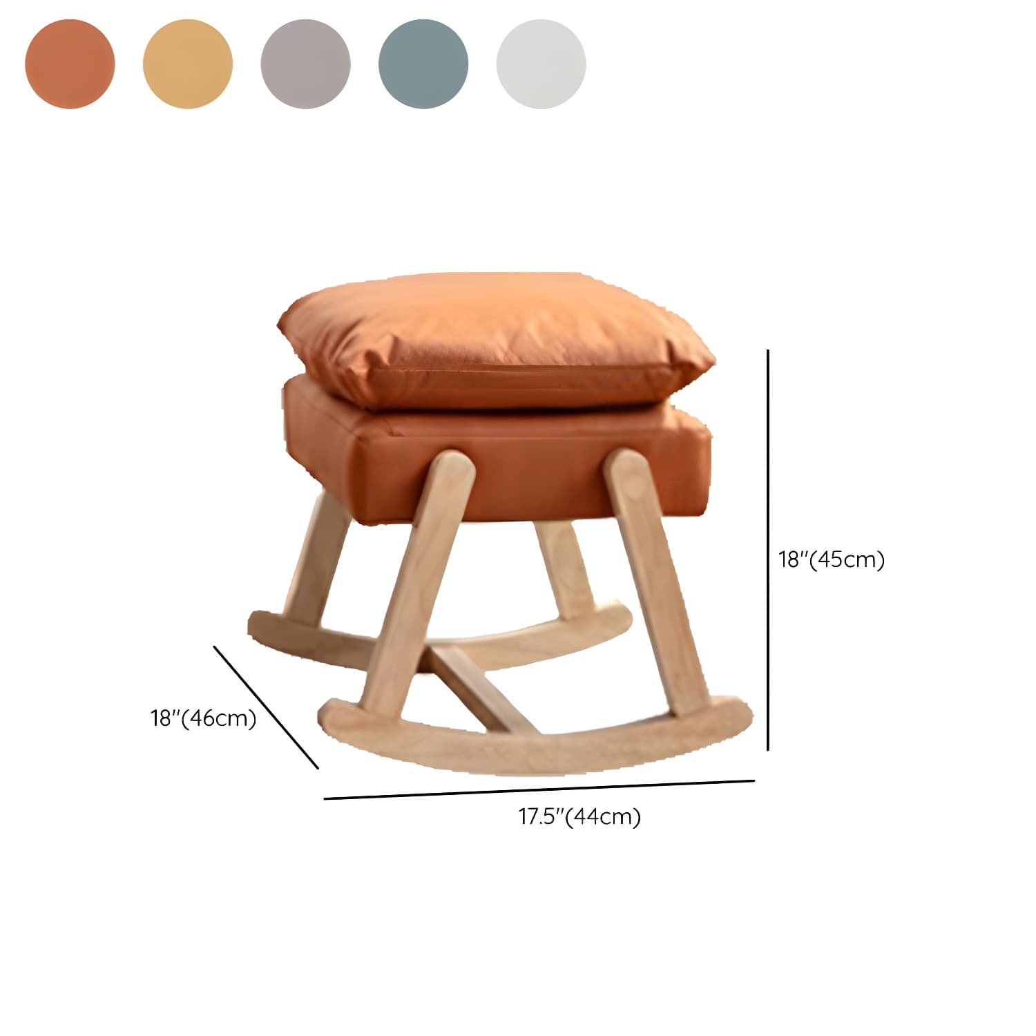 Modern Upholstered Rocking Chair with Track Arms and Ottoman for Stylish Interior Design thumbnail 16