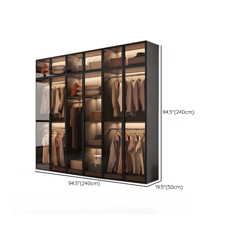 Ink Casual Lumber Wardrobe with Soft Close Door, Interior Shelves, and Hanging Rod thumbnail 31