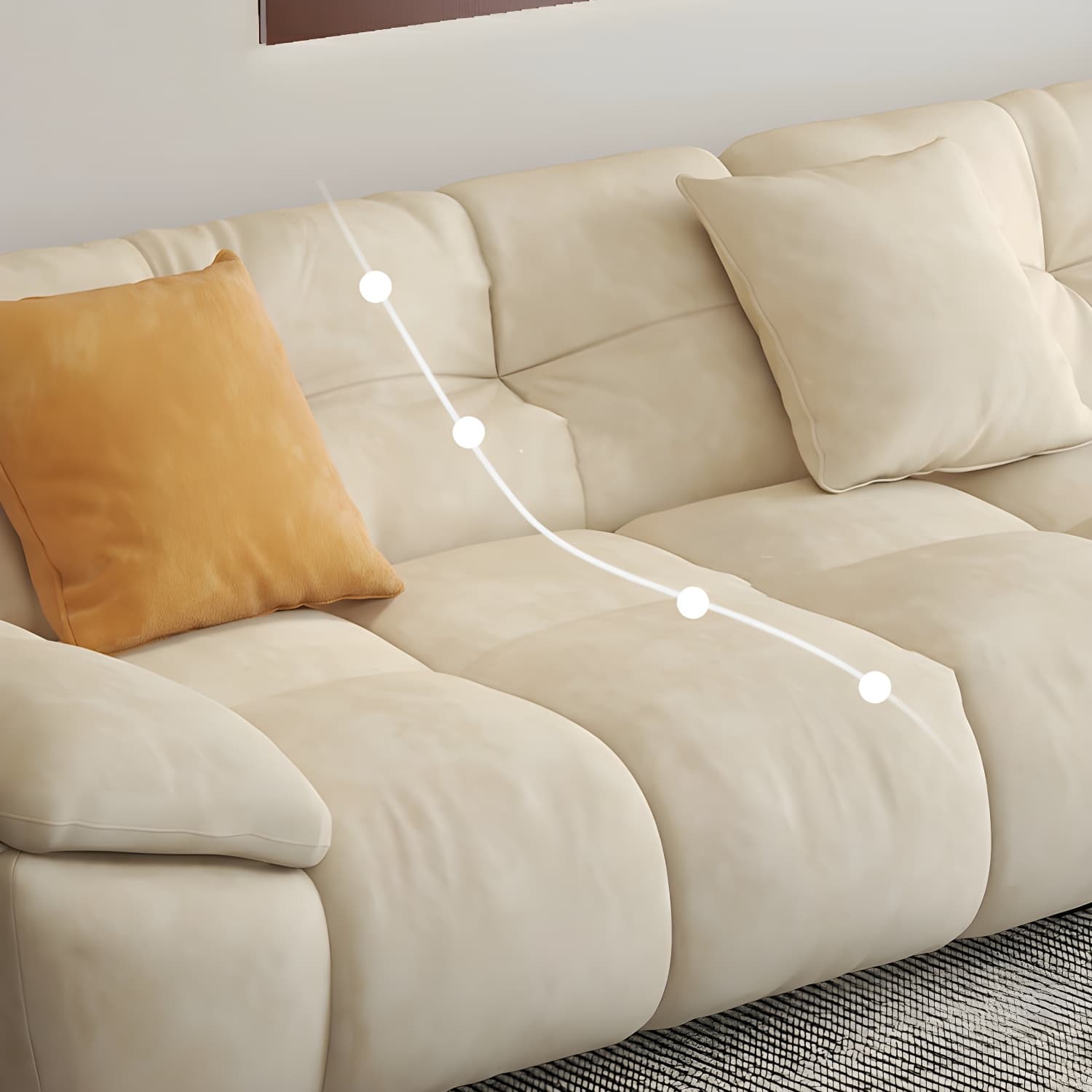 Comfortable Polyester Blend Showcase Sectional Sofa for Contemporary Home Decor thumbnail 7