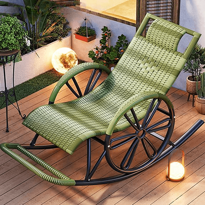 Simple Synthetic Rocking Chair with Scratch-tolerant Track Arm thumbnail 7