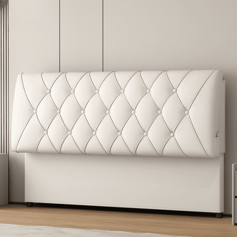 King(76"W x 80"L)/Queen(60"W x 80"L)/Full(54"W x 75"L) Piled Rectangle Panel Headboard With Legs, Sponge Filling, Standard（36-55“） Height and Lumber Frame thumbnail 7