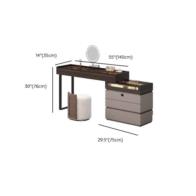 Multi-Purpose Vanity Set with Lighting, Scalable Telescopic Feature, Push-Pull, 2-in-1 Functionality, Adjustable Touch and Brightness thumbnail 14