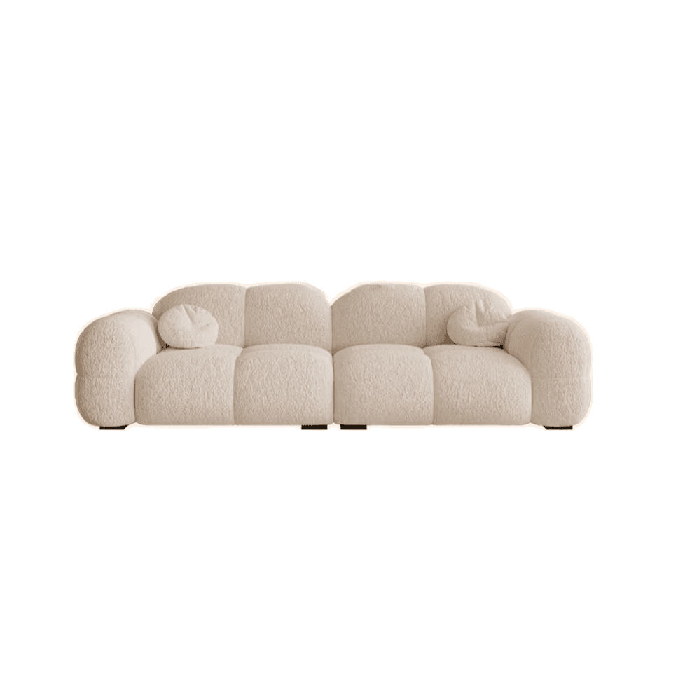 Trendy Solid Color Stain Resistant Loveseat in Black/Dark Gray/Taupe for 2 People with 2 Pillows thumbnail 12