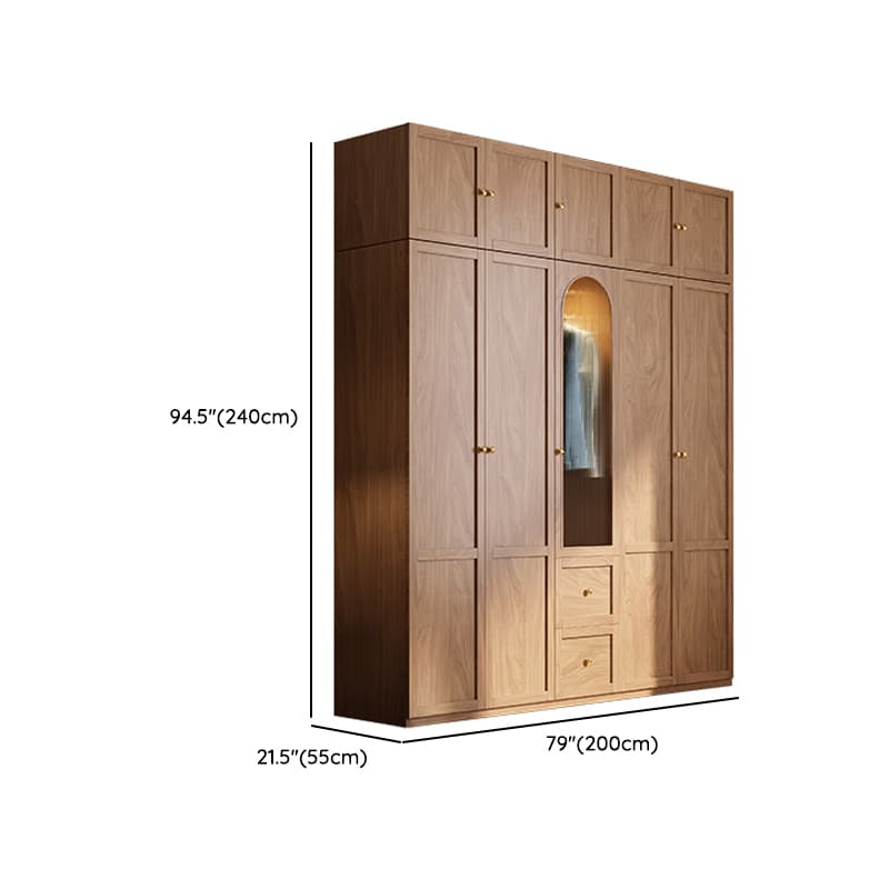 Trendy Unfinished Color Engineered Wood Unattached Armoire Cabinet thumbnail 24