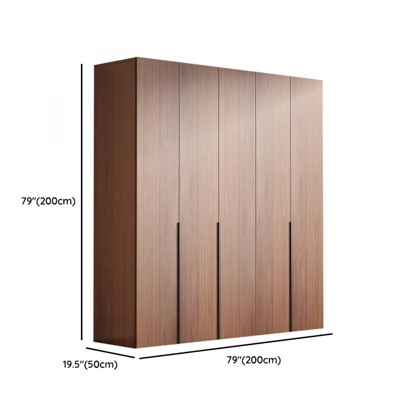 Sepia Minimalist Lumber Independent Cabinet Armoire with Soft Close Door, Interior Shelves, and Hanging Rod thumbnail 13