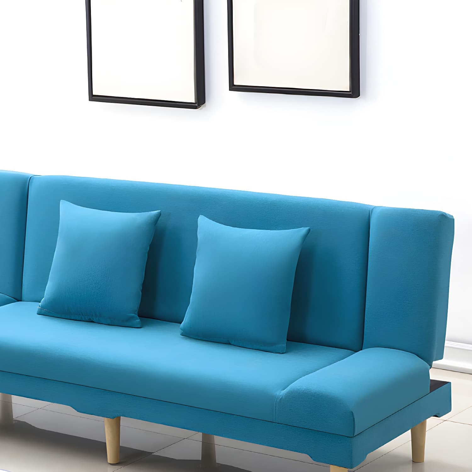Silver Transitional Modern Tight Back Sofa Bed 29.53"High Armless Sofa Bed thumbnail 48
