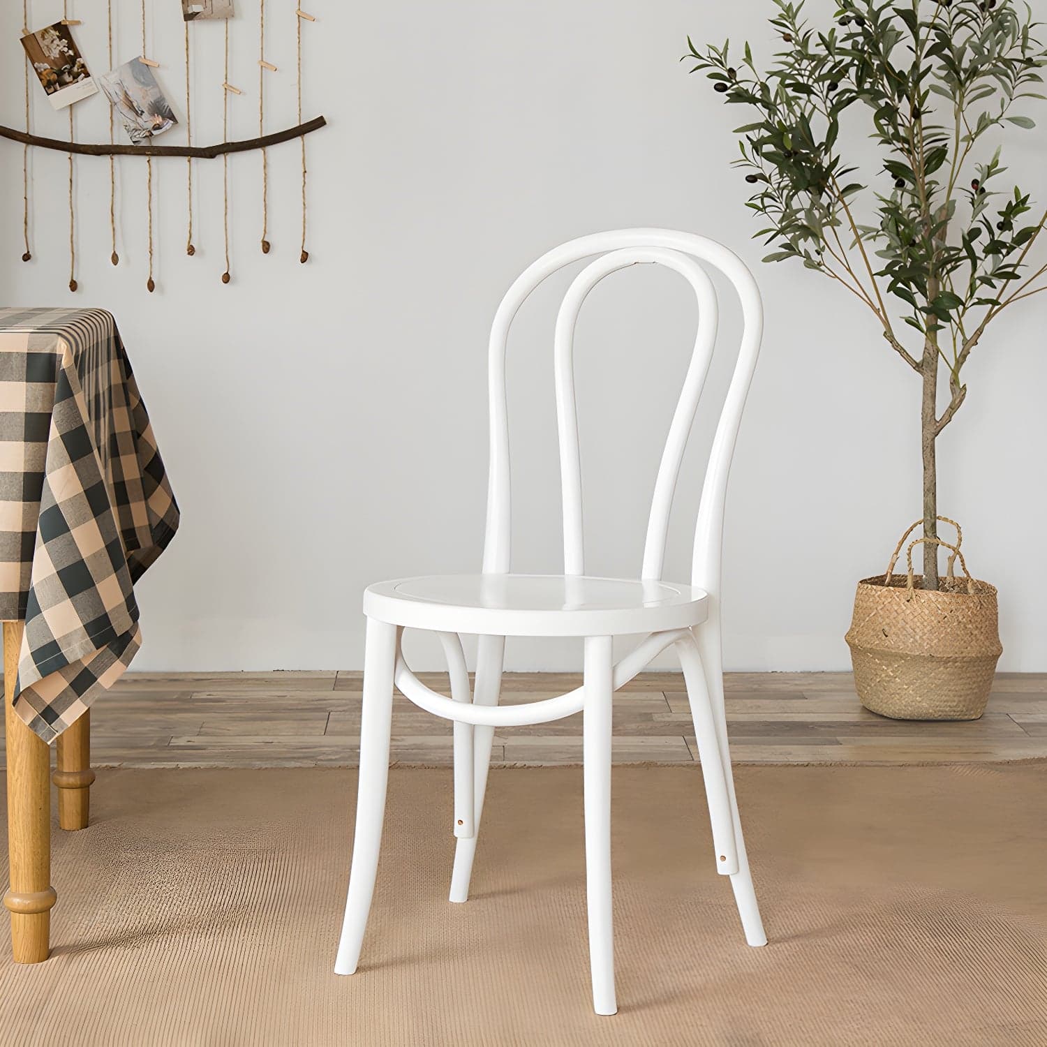 Modern Solid Beech Wood Chairs Kitchen Dining Windsor Back Side Chair Set thumbnail 13