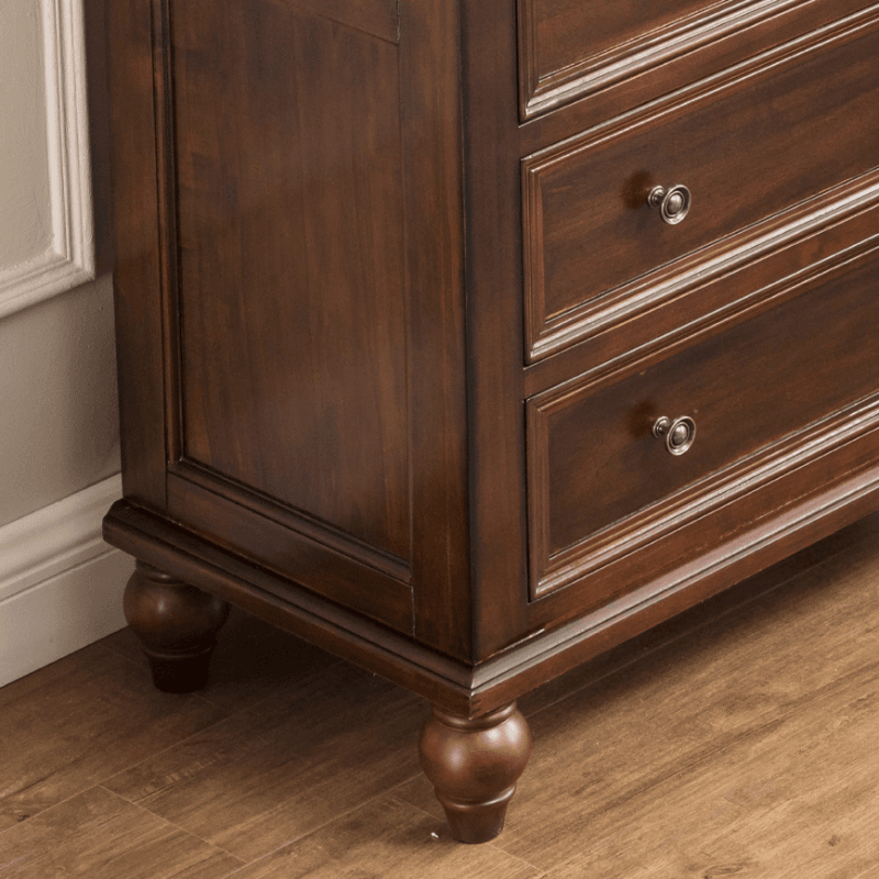 Cocoa Retro Ash Wood Double Dresser/Lingerie Chest/Bachelor Chest with 9/7/8 Drawers in Horizontal/Vertical Orientation thumbnail 5