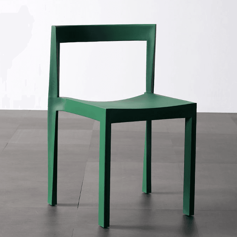 Simplistic Side Chair with Cerulean/Olive Green/Crimson Polymer Legs and Stackable Uncovered Back thumbnail 3