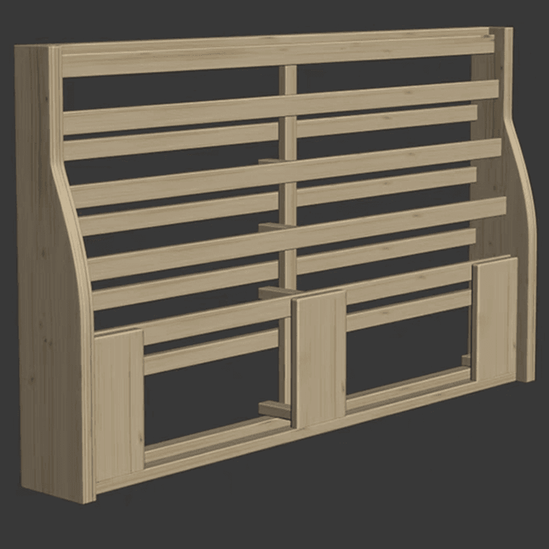 Simple Full(54"W x 75"L) Free-standing Standard Panel No Distressing With Legs in Wood/ Upholstery and Sponge thumbnail 12