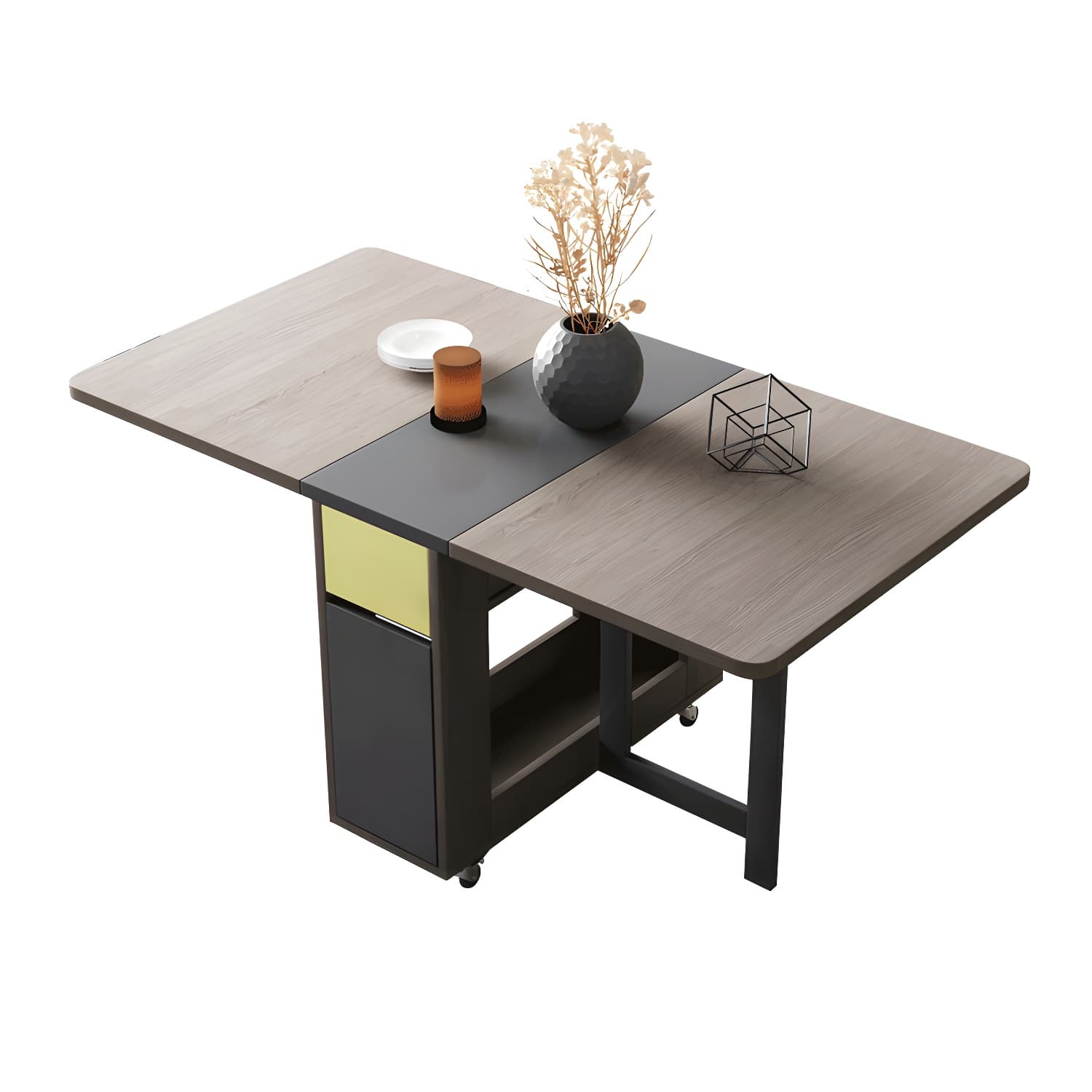 1/3/5/7 Pieces Modern Space-Saving Wood Multi Purpose Dining Set thumbnail 8