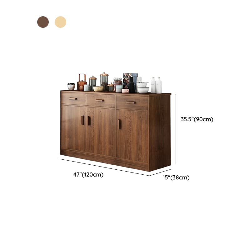 Trendy Narrow Kitchen Cabinet Base with Multiple Drawers and Doors, 2/3 Interior Shelves, Compartment Storage, and Lumber Countertop thumbnail 19