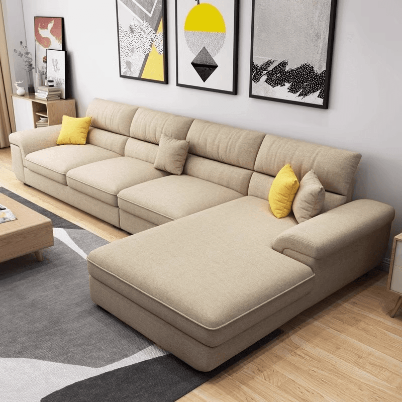L-Shape Olive Green/Oatmeal/Midnight Black Right Upholstered Sofa Recliner in a Contemporary Style thumbnail 3