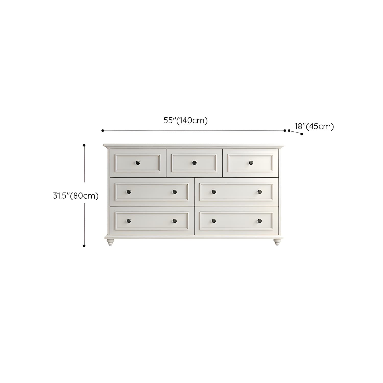 Solid Wood and Soft-Close Drawers Modern Chest with Wood Top thumbnail 24