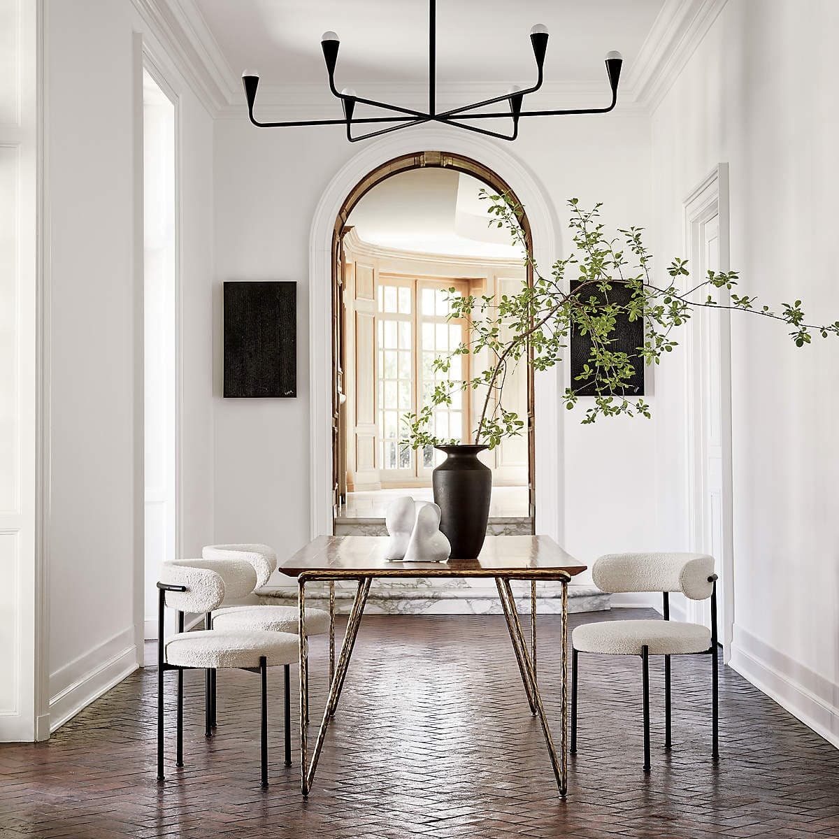 Modern Style Upholstered Side Chair Open Back Dining Chair for Dining Room thumbnail 9