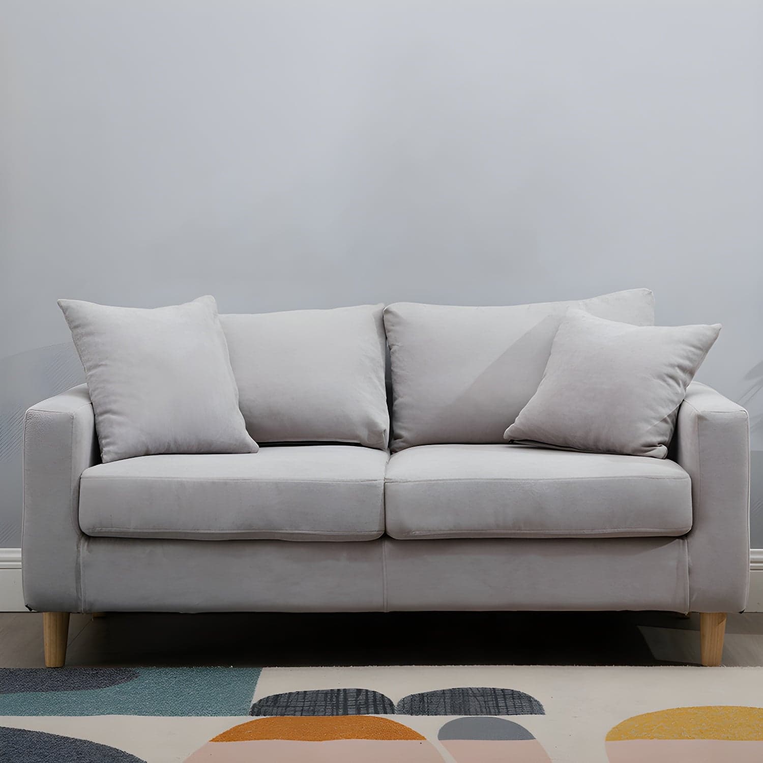 Beige Modern Farmhouse Cushions Standard Sofa 21.65"High Square Arm Sofa thumbnail 17