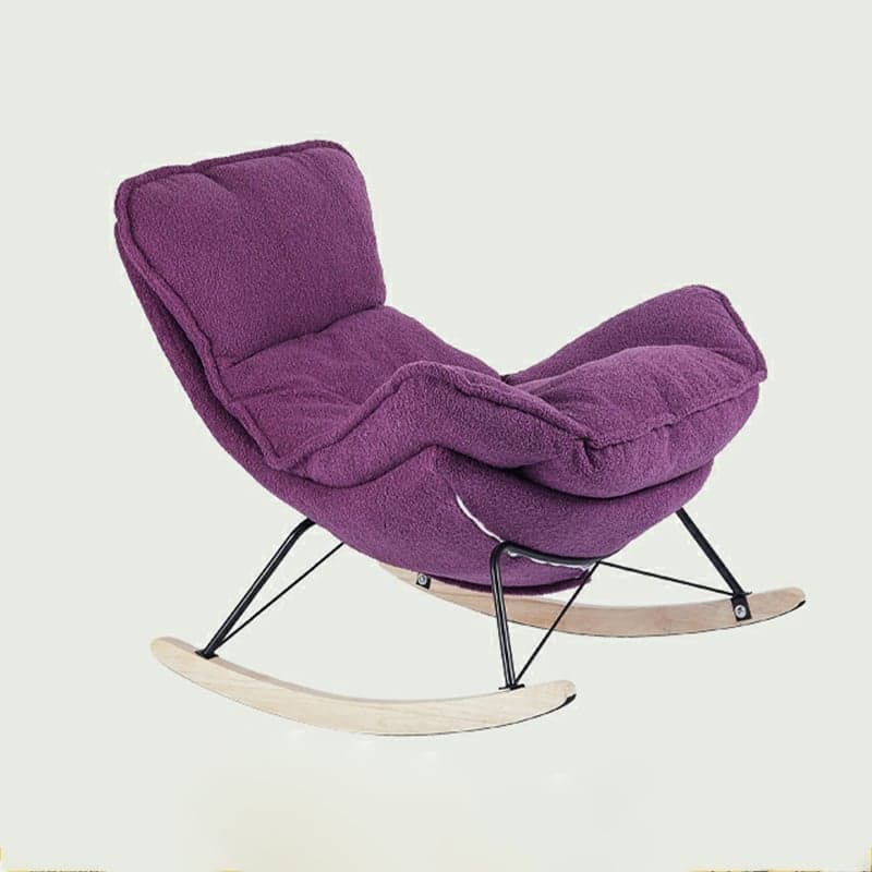 Comfortable Upholstered Rocking Chair with Solid Wood Frame for Modern Home Decor thumbnail 6
