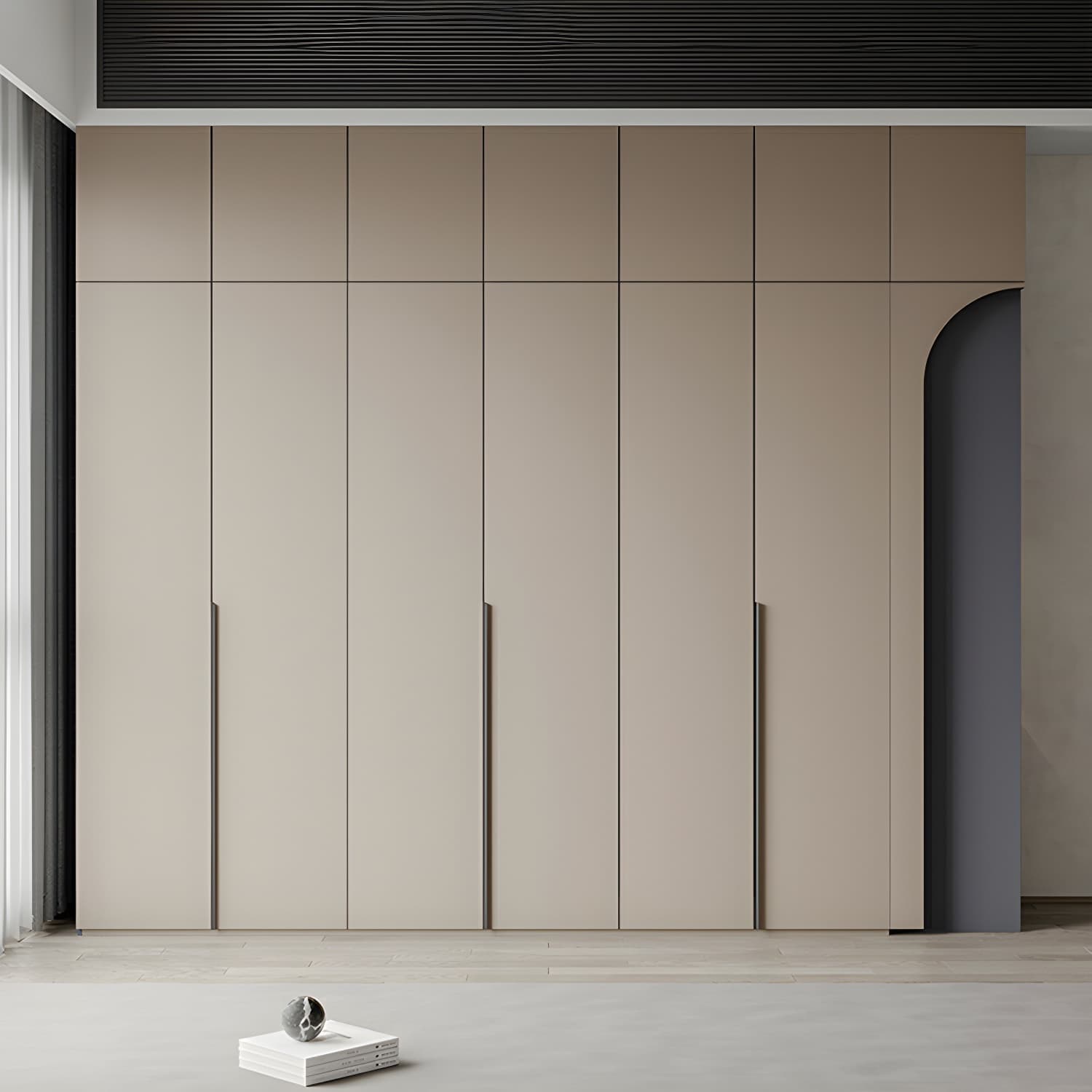 Modern Grey Wood Armoire with Solid Construction and Limited Warranty thumbnail 4
