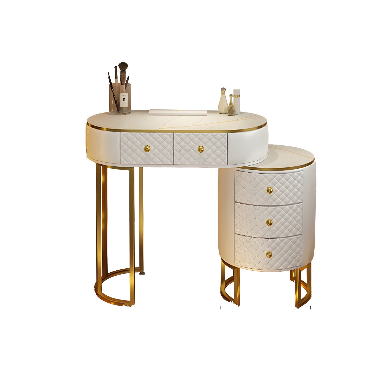 Scandinavian Wooden Vanity Dressing Table 29.9" H Bedroom Makeup Counter with Drawer thumbnail 16