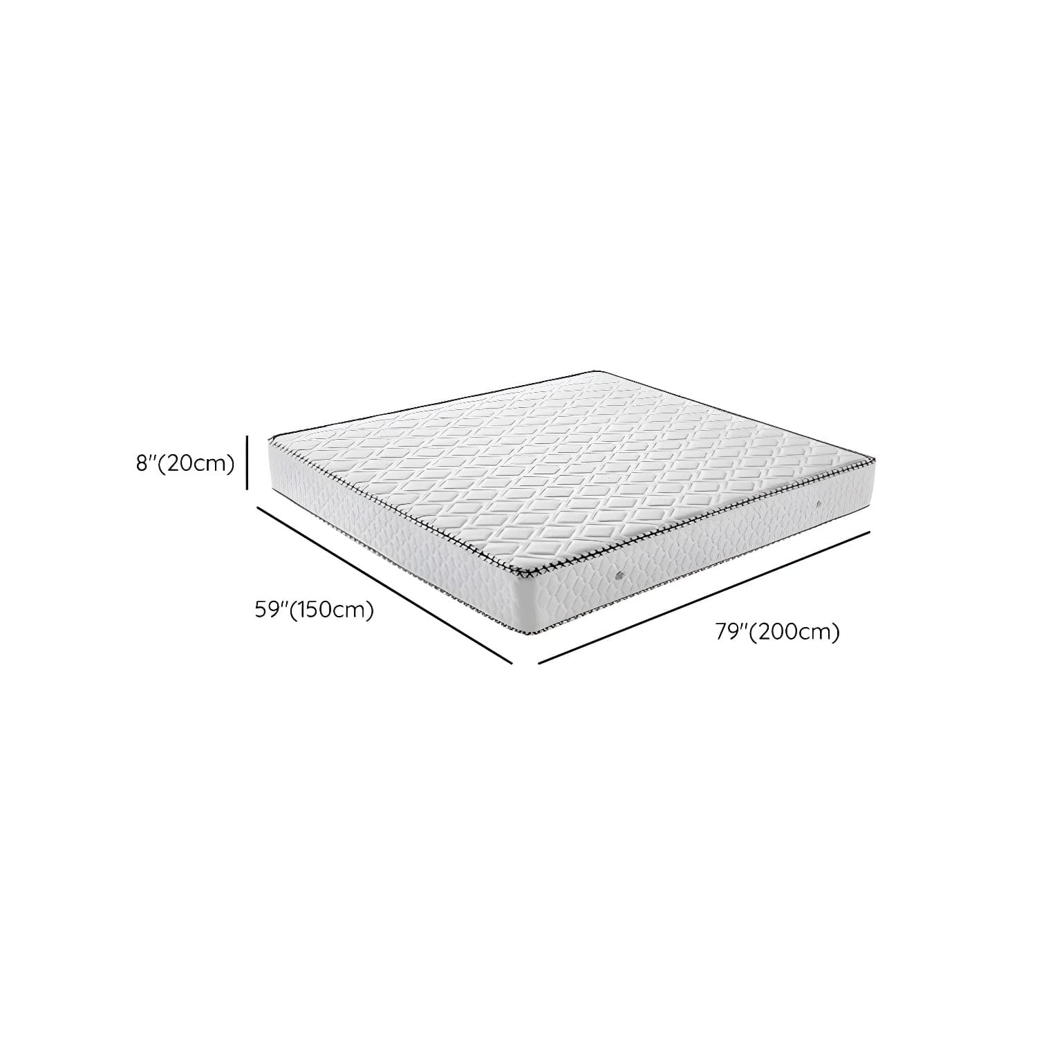 Northern European Solid Wood Bed Frame Mattress Included Panel Bed with Headboard thumbnail 15