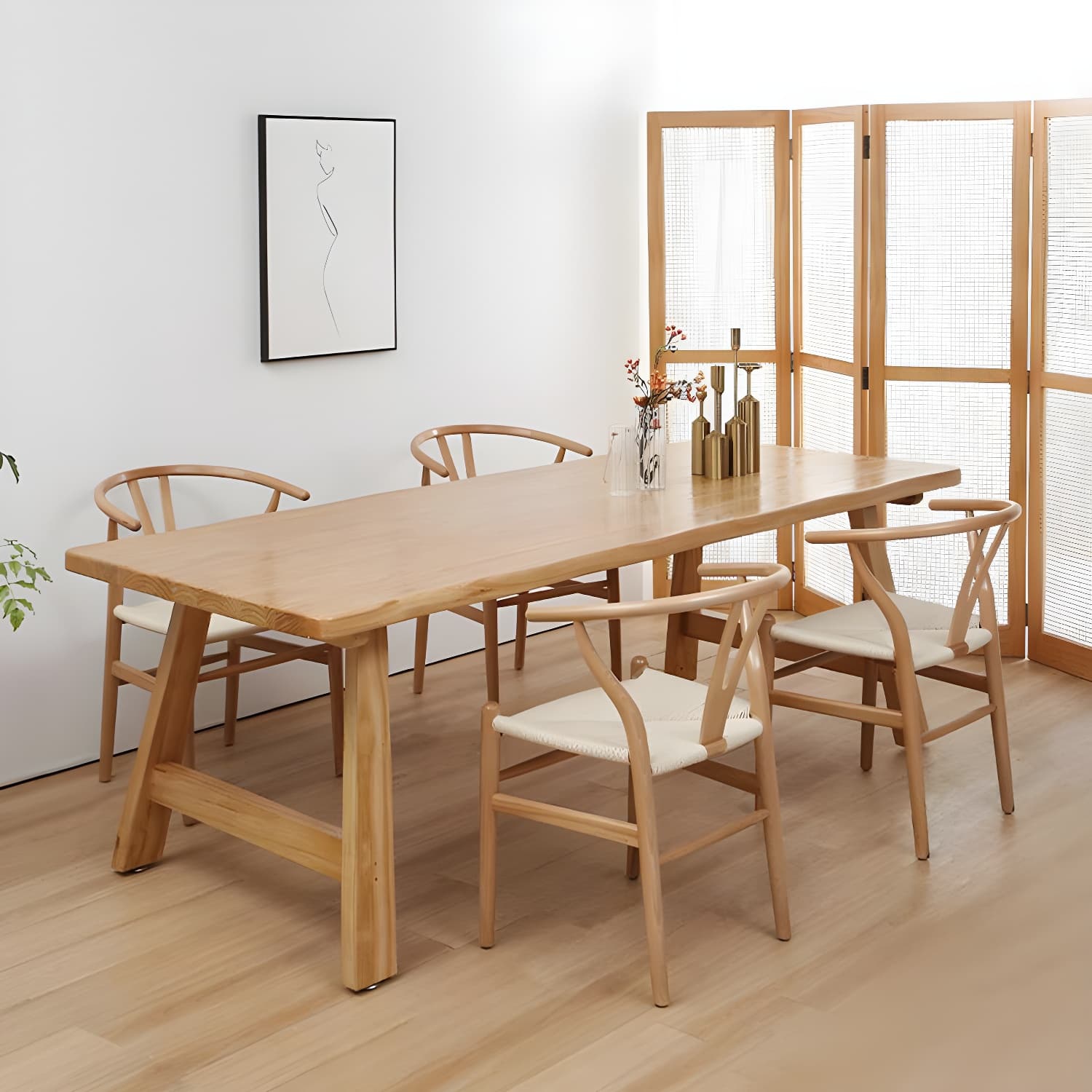 Home Pine Dining Room Set 1/2/5/7 Pieces Modern Dining Room Table Set thumbnail 4