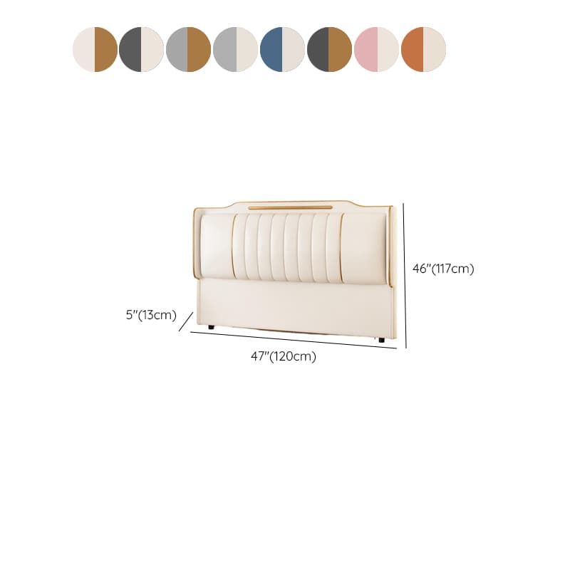 Simplistic Style Wingback Headboard with No Distressing in Pine Wood, Featuring Camelback Shape for King/Queen/Full Bed, Sponge Upholstery Fill, and Standard Height thumbnail 17