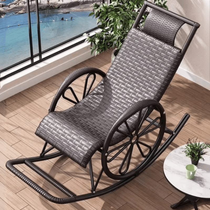 Craftsman Cane Porch Rocker with Round Arm thumbnail 12